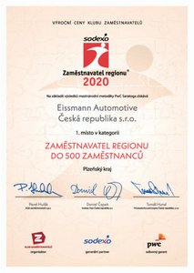 Eissmann Tschechien erhält Auszeichnung zum Arbeitgeber des Jahres