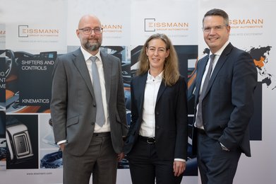 von links nach rechts: Claus Rudolf (Vorsitzender der Geschäftsführung, Claudia Eißmann (Beiratsvorsitzende), Markus Kaiser (Kaufmännischer Geschäftsführer)